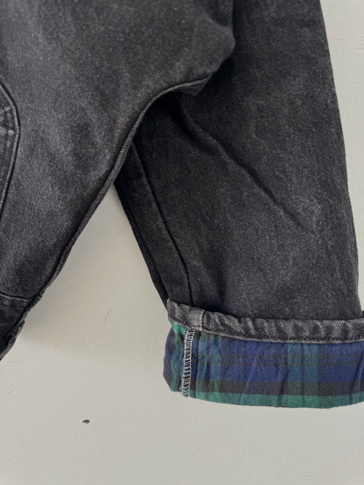 Vintage L.L Bean Flannel Lined Faded Black Denim Jeans