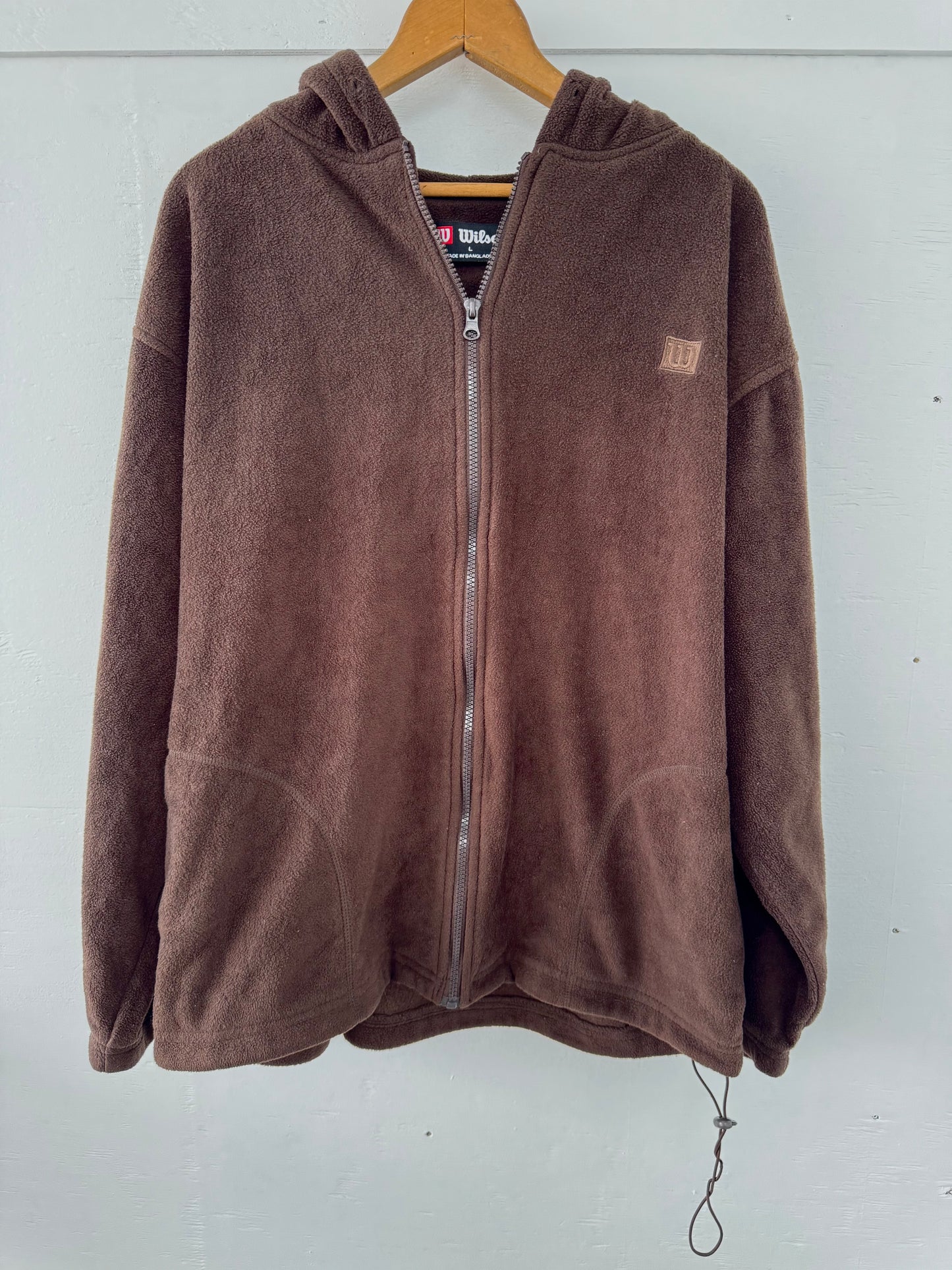 Vintage 90s Brown Fleece Wilson Zip Up