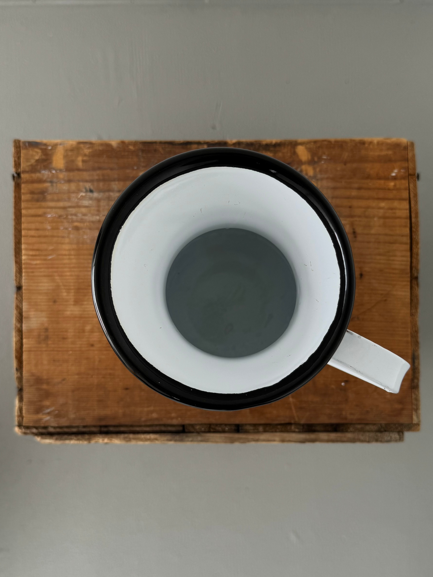 Vintage Enamel White Pitcher